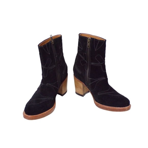 🆕 SYLVEN New York Black Suede Ankle Boots Booties 5.5 - Picture 3 of 11